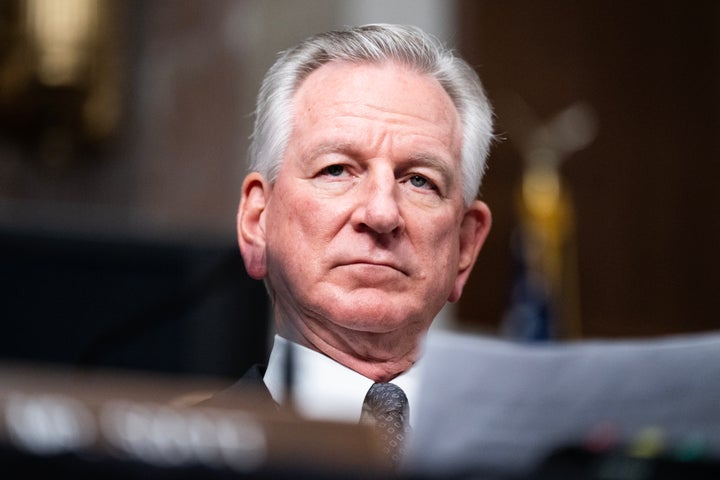 UNITED STATES - NOVEMBER 29: Sen. Tommy Tuberville, R-Ala., attends the House and Senate committee markup of the National Defense Authorization Act for Fiscal Year 2024 in Dirksen Building on Wednesday, November 29, 2023. (Tom Williams/CQ-Roll Call, Inc via Getty Images)