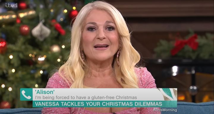 Vanessa Feltz on the set of This Morning on Monday