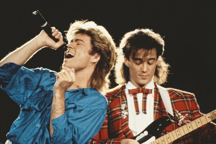 Wham! performing in 1985