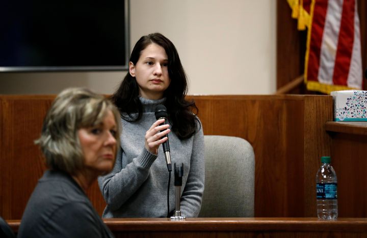 Gypsy Blanchard takes the stand during the trial of her ex-boyfriend Nicholas Godejohn in 2018.