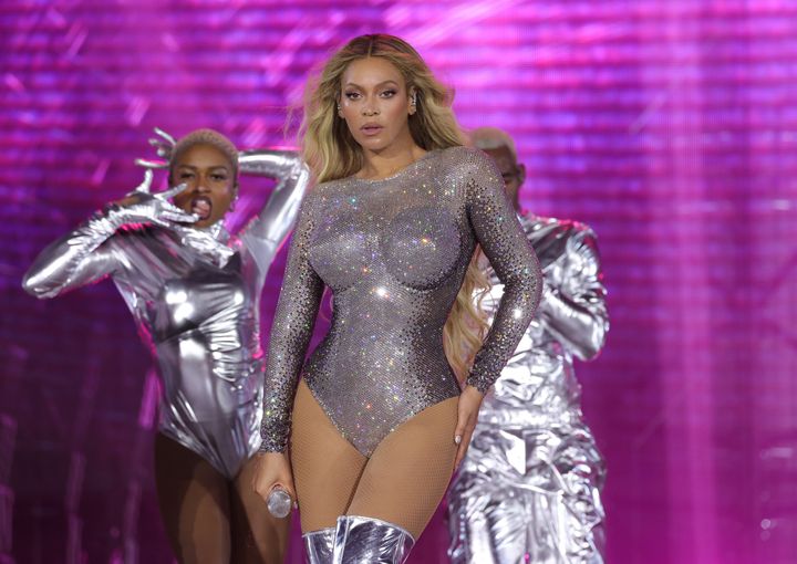 Beyoncé performing on the Renaissance tour over the summer