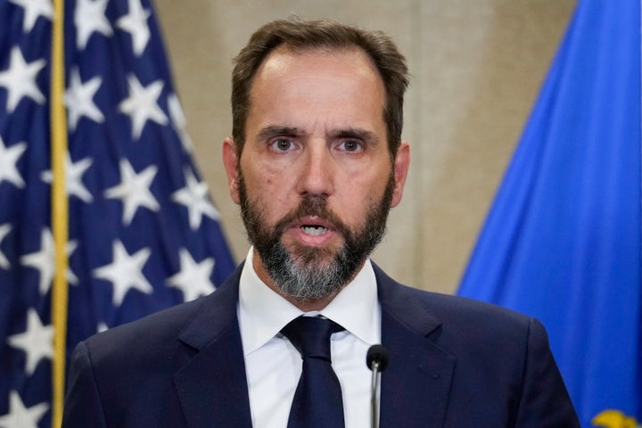 Special counsel Jack Smith speaks to the media about an indictment of former President Donald Trump, Aug. 1, 2023, at an office of the Department of Justice in Washington.