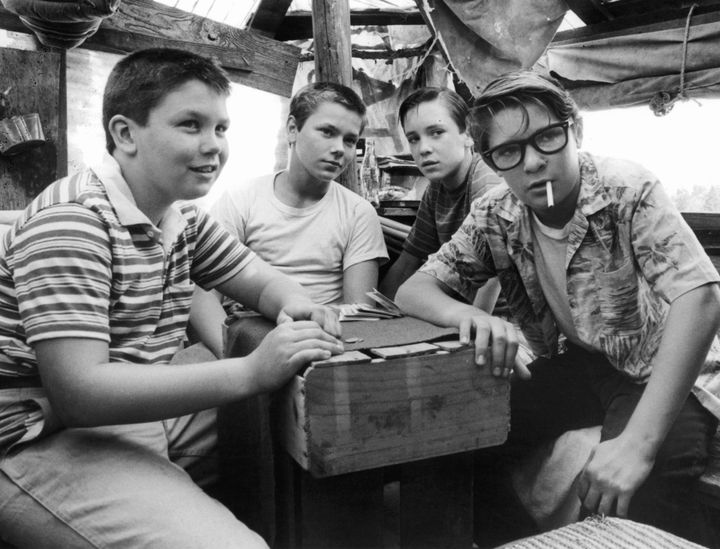 Jerry O'Connell, River Phoenix, Wil Wheaton and Corey Feldman in "Stand By Me" (1986).