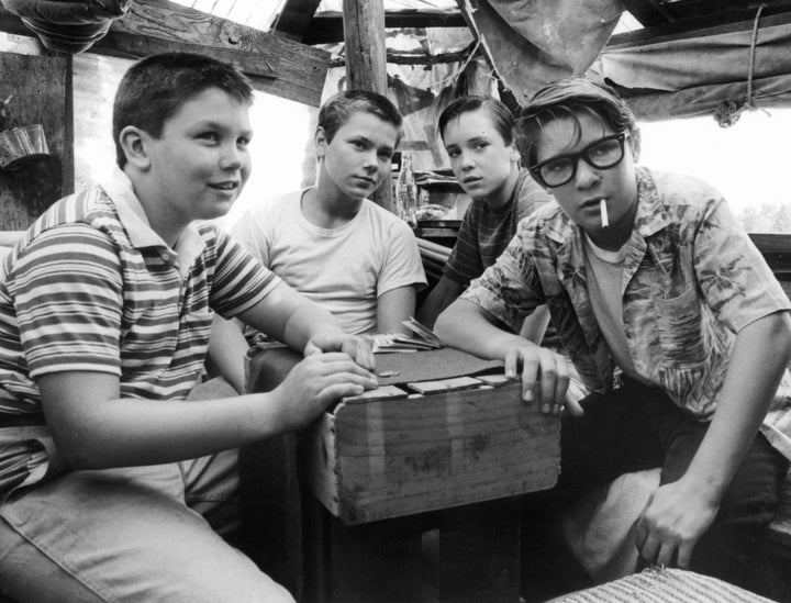 Jerry O'Connell, River Phoenix, Wil Wheaton and Corey Feldman in "Stand By Me" (1986).