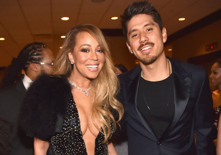 Mariah Carey and Bryan Tanaka at a Grammys event in 2018