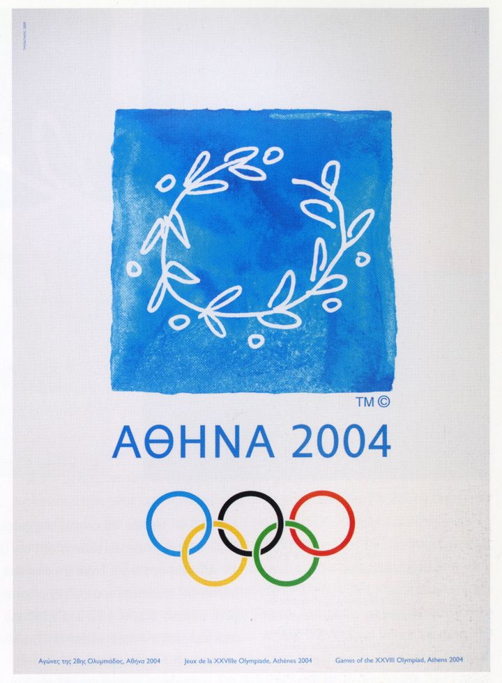 Olympic Games Poster. Athens 2004. Olympic Games Poster. Poster has helped the look and feel of Games.. (Photo by: SeM/Universal Images Group via Getty Images)