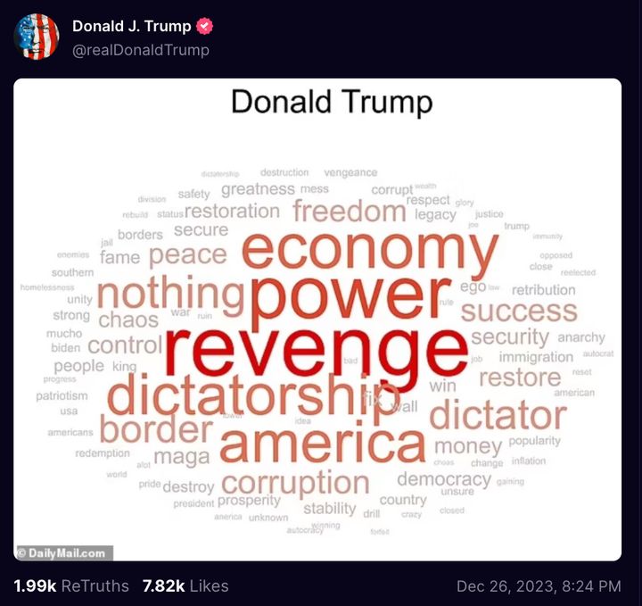 Trump shared this image on his Truth Social platform.