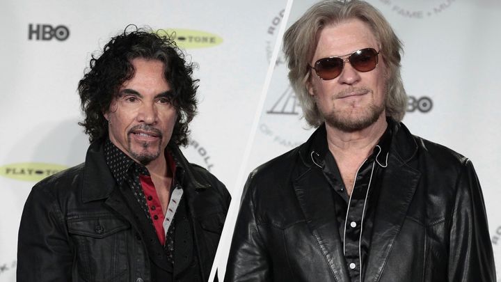 John Oates, left, and Daryl Hall in happier times, on April 10, 2014.