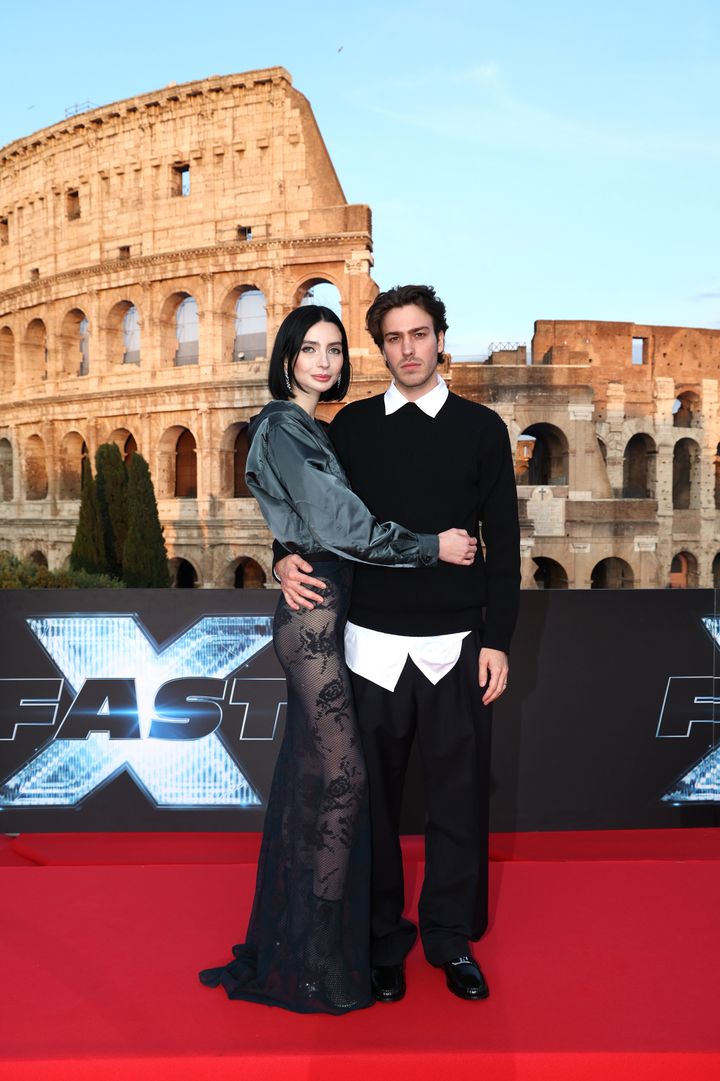 Meadow Walker and Louis Thornton-Allan photographed at the premiere of "FAST X Road To Rome" in Rome.