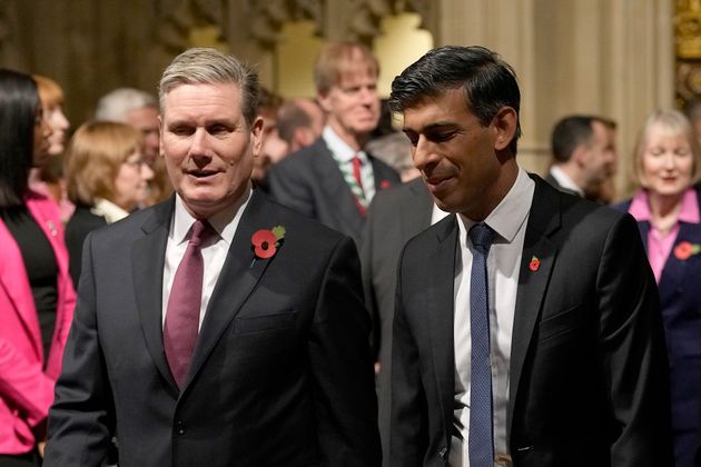 Rishi Sunak, right, and Keir Starmer, left, will go head to head