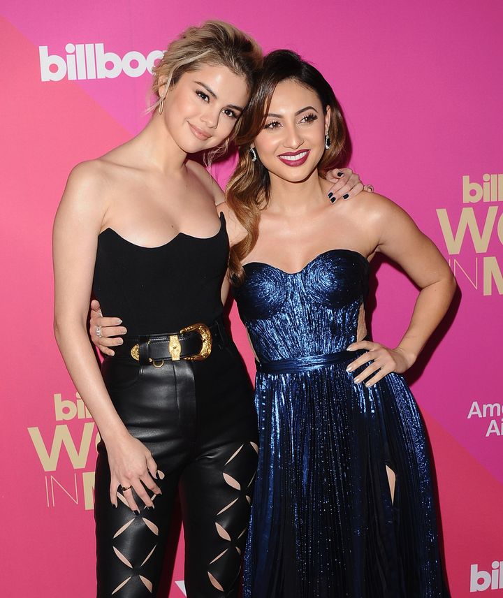 Selena Gomez and Francia Raísa photographed together at Billboard Women In Music 2017 on November 30, 2017 in Hollywood, California.