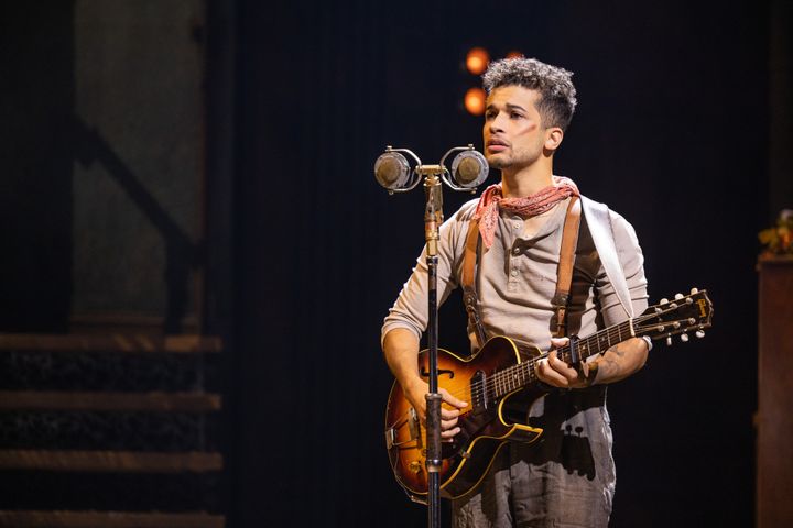 Jordan Fisher stars as Orpheus in Broadway's “Hadestown,” now playing at New York's Walter Kerr Theatre. 