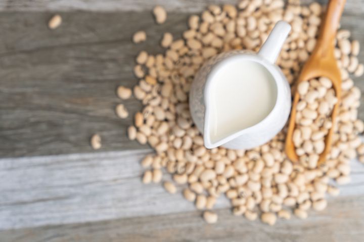 Soy milk is a source of isoflavones, "a flavonoid that is special to soy that has a multitude of health benefits, especially for women,” Ruhs said. 