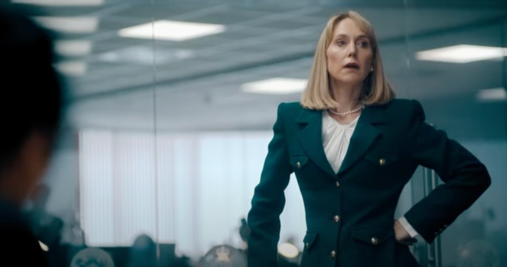 Hattie Morahan in the Apple TV+ thriller Hijack