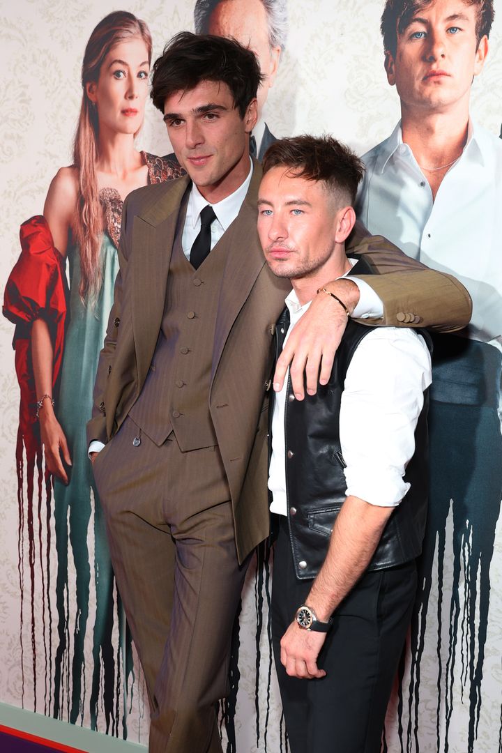 Jacob Elordi and Barry Keoghan at the premiere of Saltburn