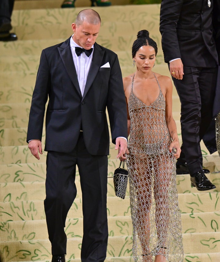 Channing Tatum and Zoe Kravitz leave the 2021 Met Gala in New York City.