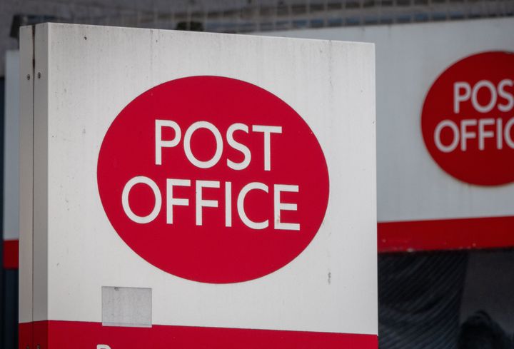 LONDON, UNITED KINGDOM - OCTOBER 24: The logo of the Post Office is displayed outside a branch of the Post Office on October 24, 2023 in London, England. (Photo by Matt Cardy/Getty Images)