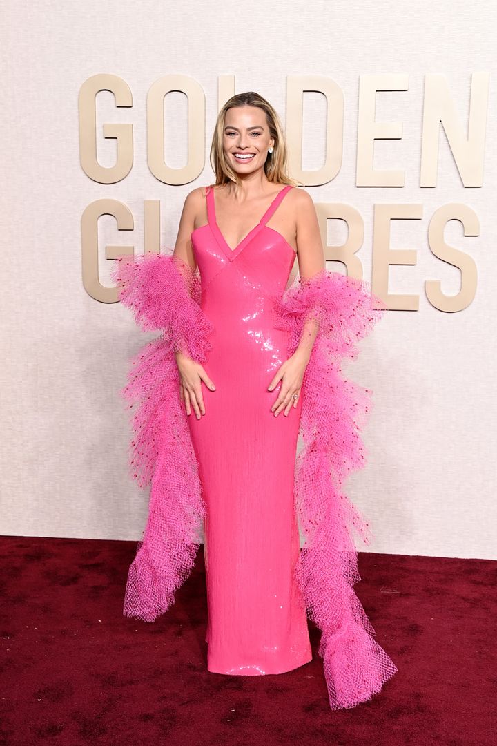 Margot Robbie at the 2023 Golden Globes. 