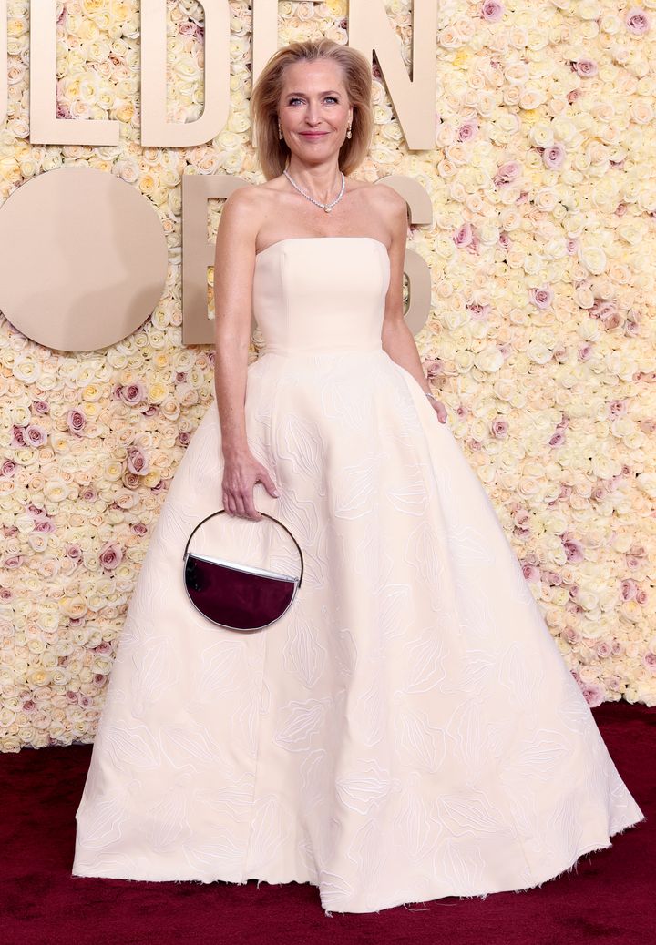 Gillian Anderson's dress had a floral inspiration, she told People.