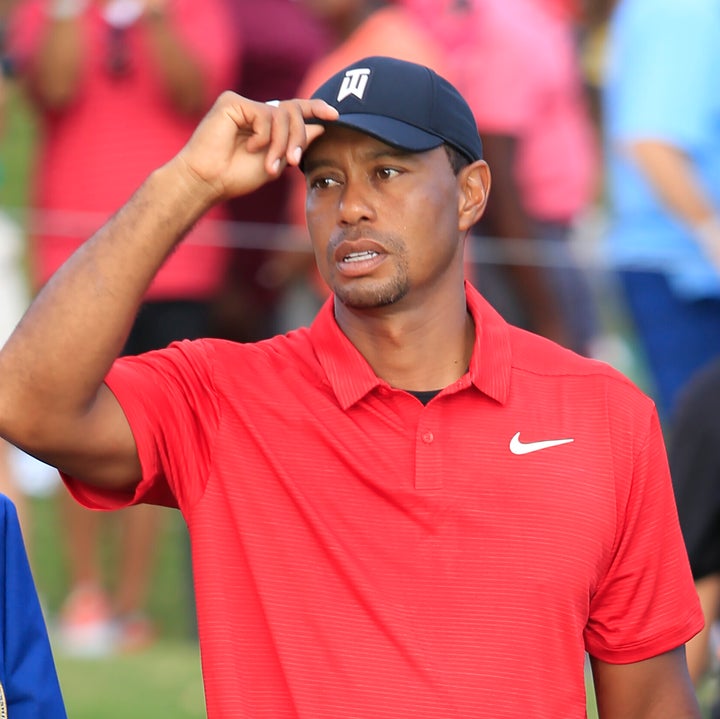 Tiger Woods looks on after the final round of the Tour Championship on Sept. 23, 2018, at the East Lake Golf Club in Atlanta.