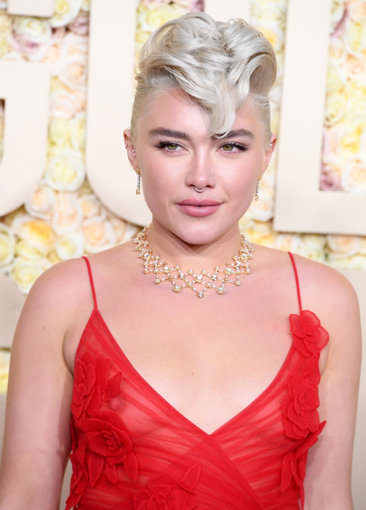 Florence Pugh Brings the Sheer Dress Trend to the Golden Globes 2024