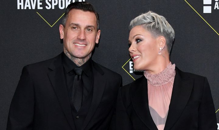 Pink and Carey Hart pictured together in 2019