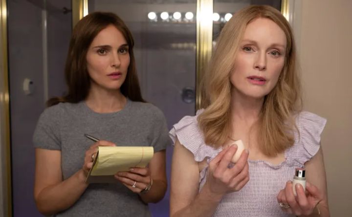 Portman and Julianne Moore in director Todd Haynes' unsettling film, "May December," which positions the audience as both the voyeur and accomplice in a story that examines white female predators.