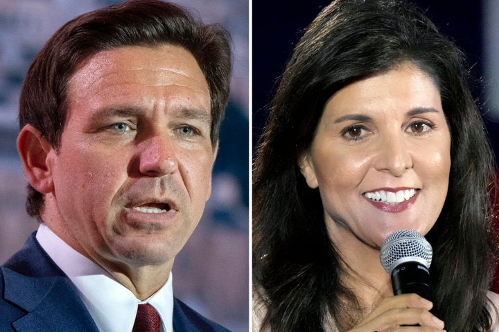 Florida Gov. Ron DeSantis and former South Carolina Gov. Nikki Haley are neck-and-neck for second place in Iowa, but polls show Haley surging in New Hampshire ahead of its Jan. 23 primary.