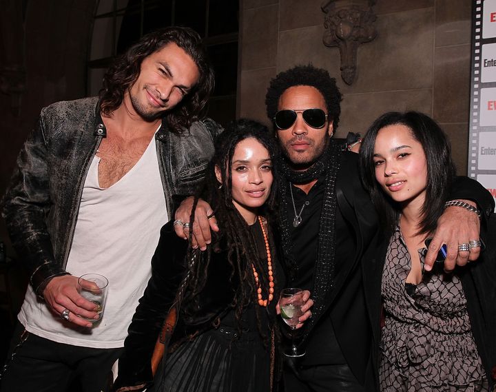 Momoa, Bonet and Lenny and Zoë Kravitz have purportedly remained amicable through it all.
