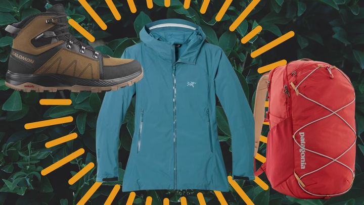 Save up to 41% off on a pair of Salomon hiking boots, an Arc'teryx water-repelling hoodie and a Patagonia daypack.