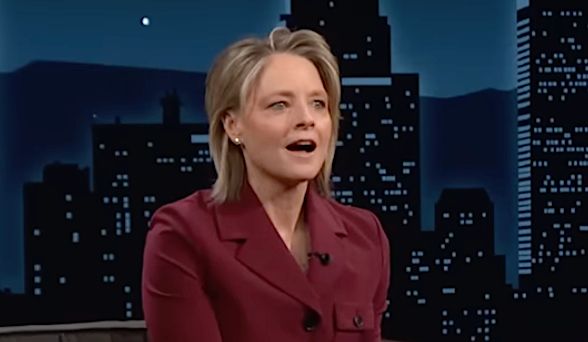 Jodie Foster pictured during a recent interview on Jimmy Kimmel Live