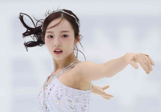 現役最後の全日本選手権で演技する本田真凜さん