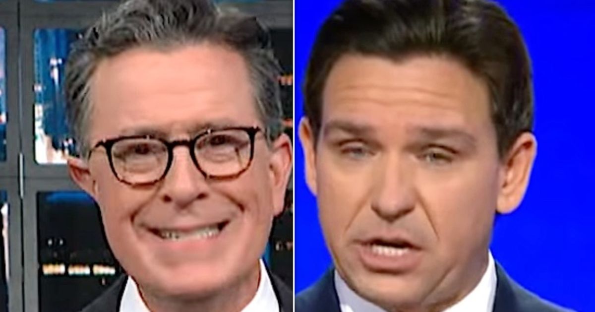 Stephen Colbert Schools Ron DeSantis After His Most Nonsensical Attack Yet