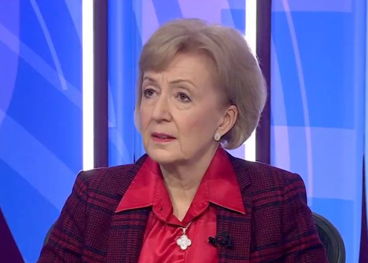 Andrea Leadsom was left red-faced on Question Time last night