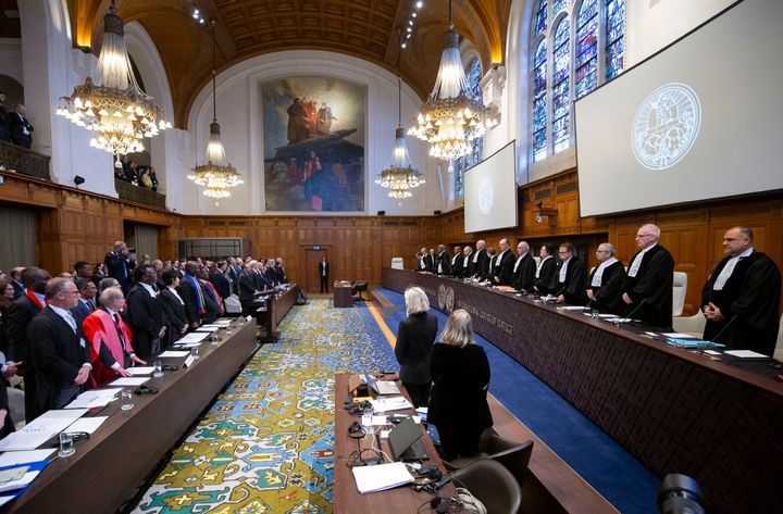 ICJで開かれたイスラエルのガザ攻撃をめぐる審理（2024年1月11日）