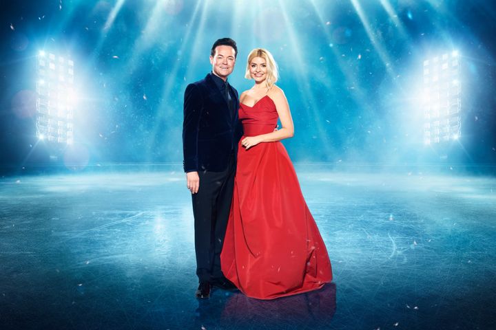 Stephen Mulhern and Holly Willoughby in their Dancing On Ice publicity photo