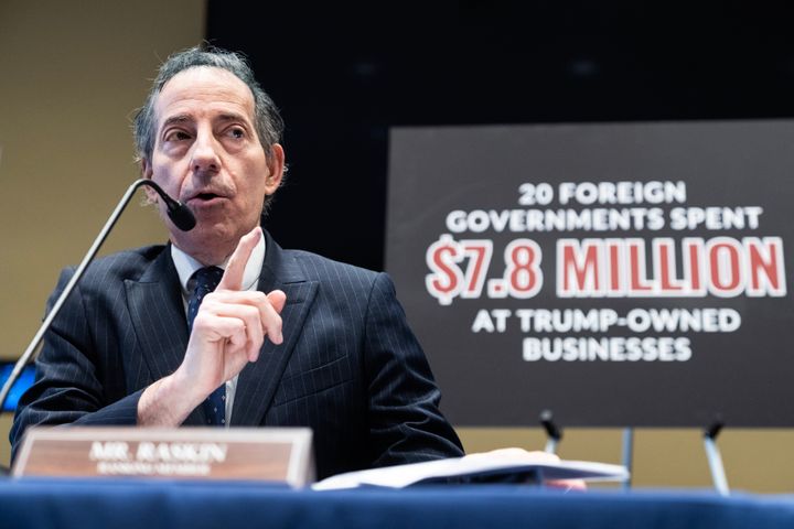 Rep. Jamie Raskin (D-Md.) called on former President Donald Trump to return $7.8 million in foreign government payments he received while president.