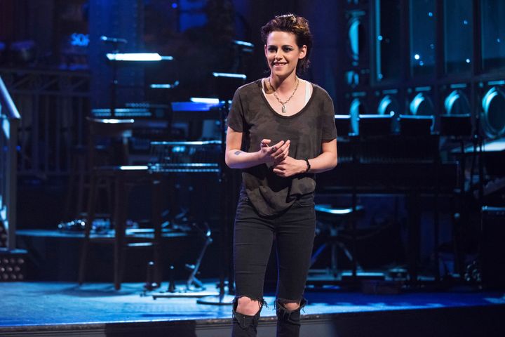Stewart during her opening "Saturday Night Live" monologue in 2017.