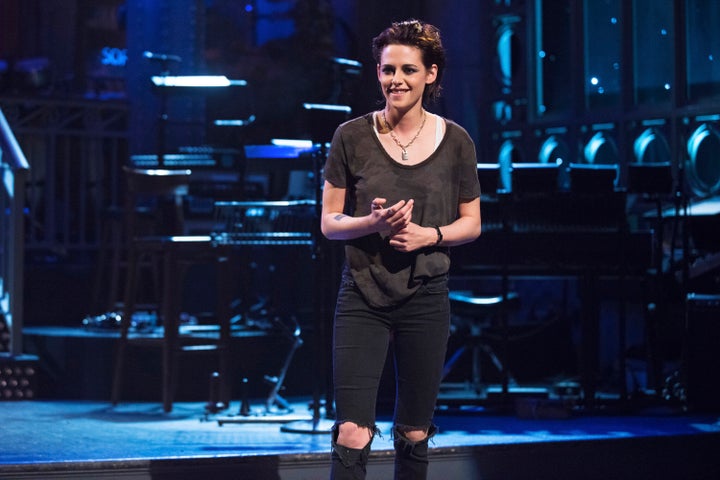 Stewart during her opening "Saturday Night Live" monologue in 2017.