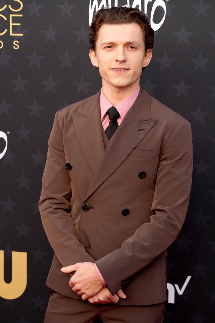 Tom Holland was among the guests at the Critics' Choice Awards on Sunday night