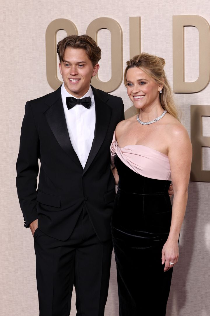 Deacon Phillippe and Reese Witherspoon at the 2024 Golden Globes last week