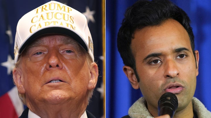 Donald Trump lashed out at fellow Republican presidential candidate Vivek Ramaswamy calling his support “deceitful,” noting that “a vote for Vivek is a vote for the ‘other side.’”