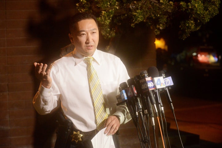 Vallejo police Lt. Kenny Park addresses the press on March 25, 2015, outlining elements of Denise Huskins' disappearance and supporting a theory that the kidnapping was an orchestrated event.