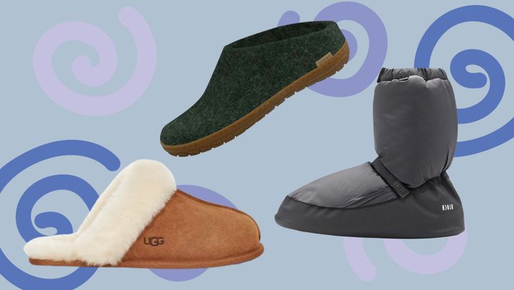 Ugg Scuffette II slippers, Glerups slip-ons with a natural sole and Bloch warm up booties.