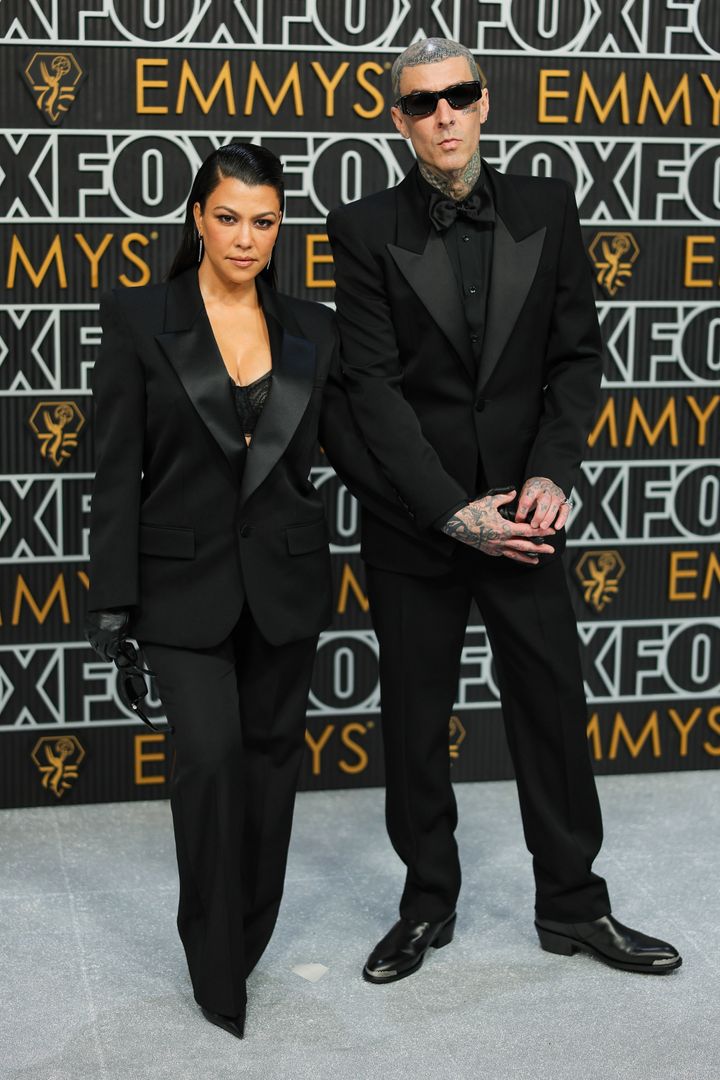 Reality star Kourtney Kardashian and her husband, Blink-182 drummer Travis Barker.