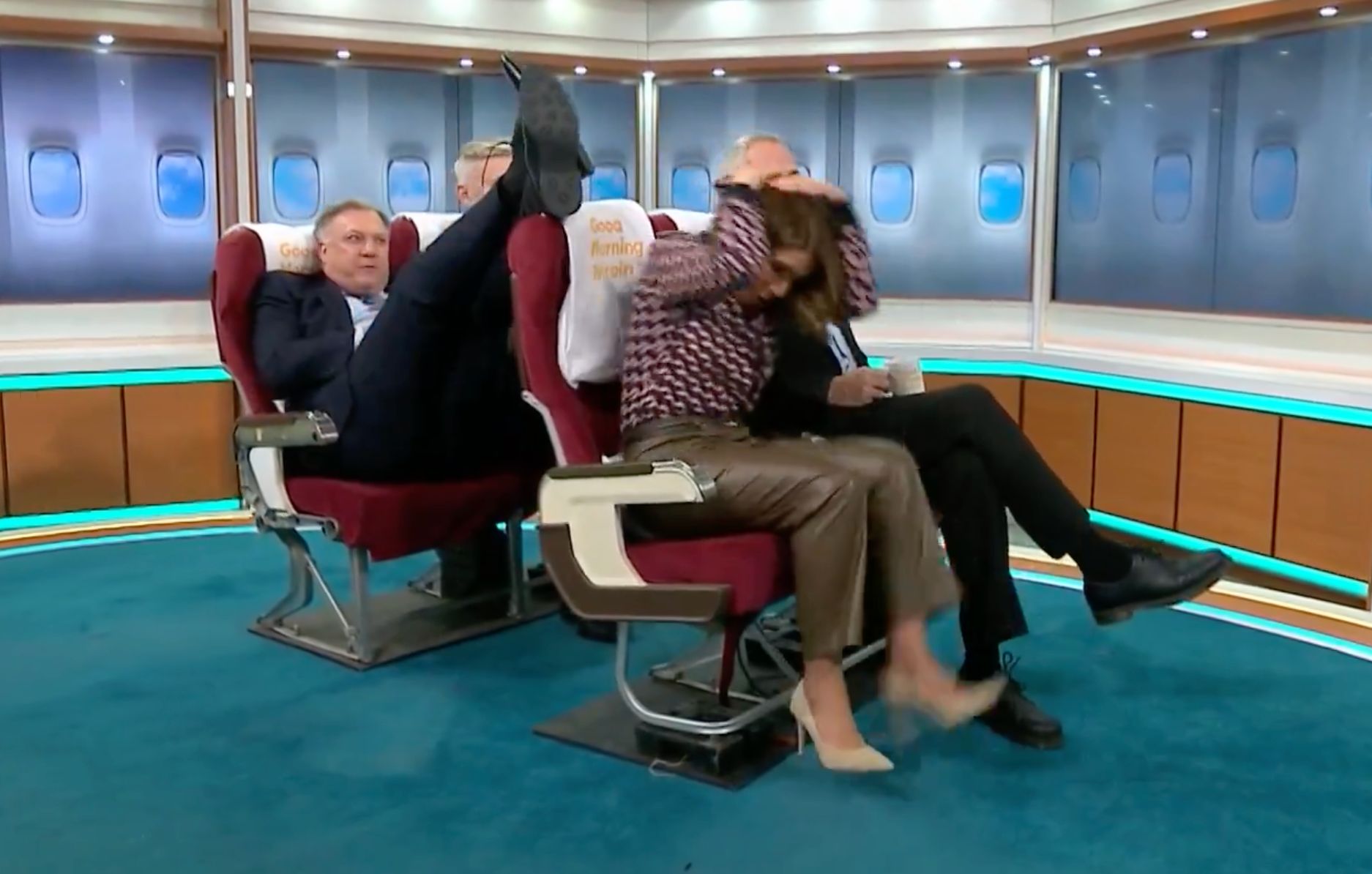 Ed Balls Kicks Susanna Reid In The Head Live On Good Morning Britain ...