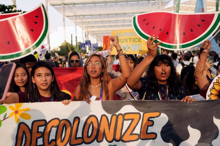 Over the past three months, on banners and T-shirts and balloons and social media posts, one piece of imagery has emerged around the world in protests against the Israel-Hamas war: the watermelon.