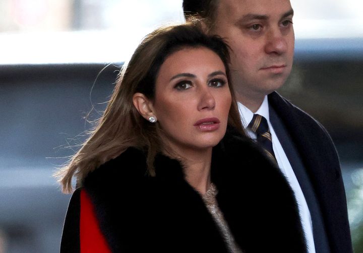 Lawyer Alina Habba leaves Trump Tower for Manhattan federal court on Wednesday.
