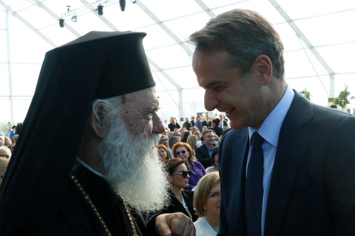 Φωτογραφία αρχείου από παλαιότερη συνάντηση Μητσοτάκη-Ιερώνυμου