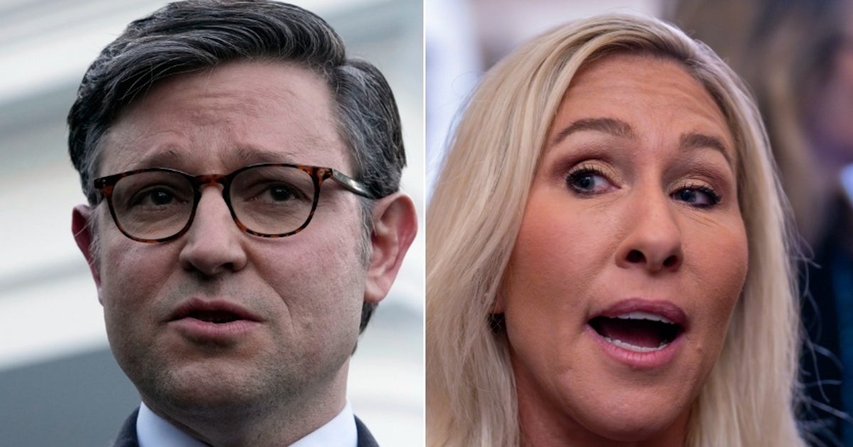 'Not Worried': Mike Johnson Brushes Off Marjorie Taylor Greene's Ouster Threat